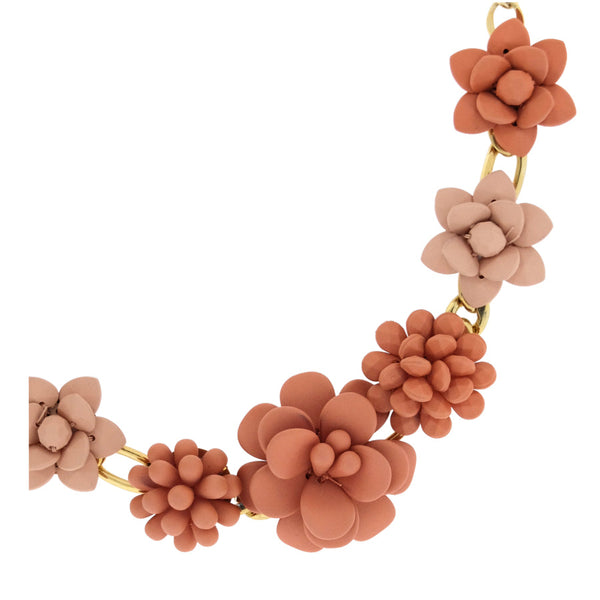 Collana Ibisco Terracotta e Rosa