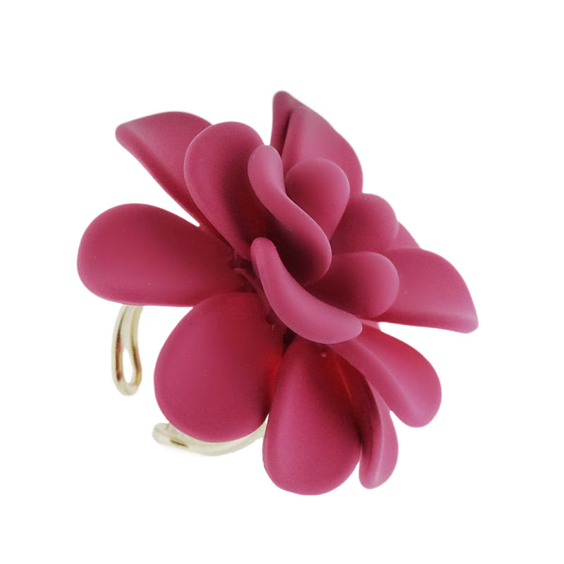 Sicilian Bougainvillea Hibiscus Silk Effect Adjustable Ring