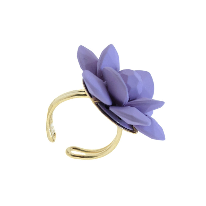 Sardinian Lavender Lily Silk Effect - Adjustable ring